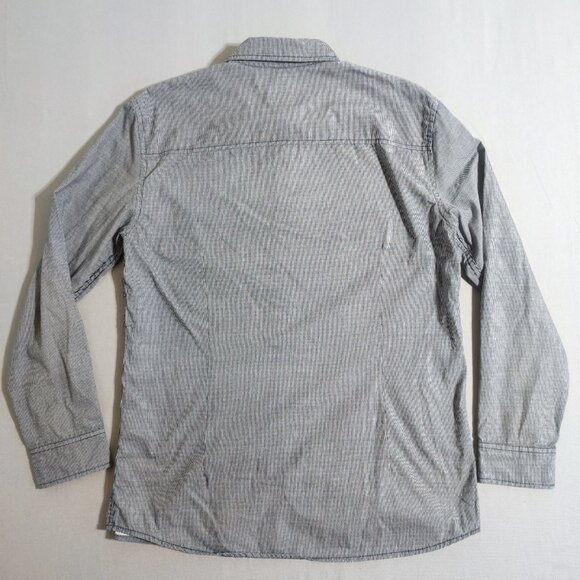 Mavi Denim Wear Fitted casual button down shirt men's sz M grey stripes pattern - Picture 3 of 10